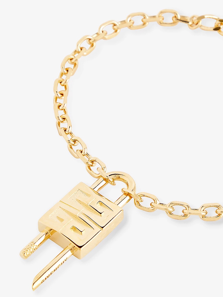 Brand-emblem brass bracelet - 3