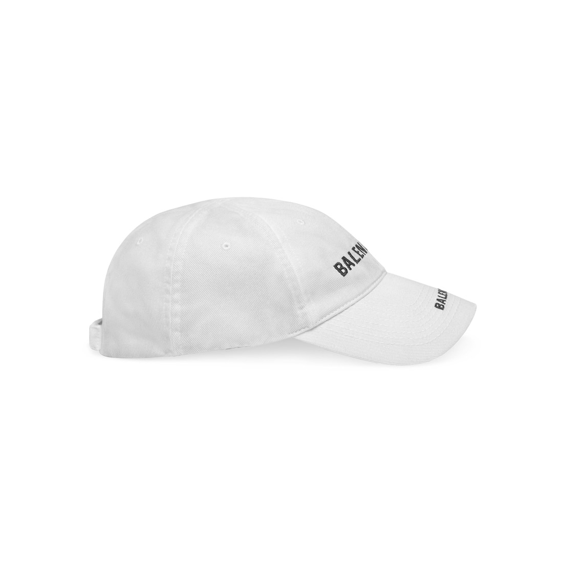 Double Logo Cap in White - 4