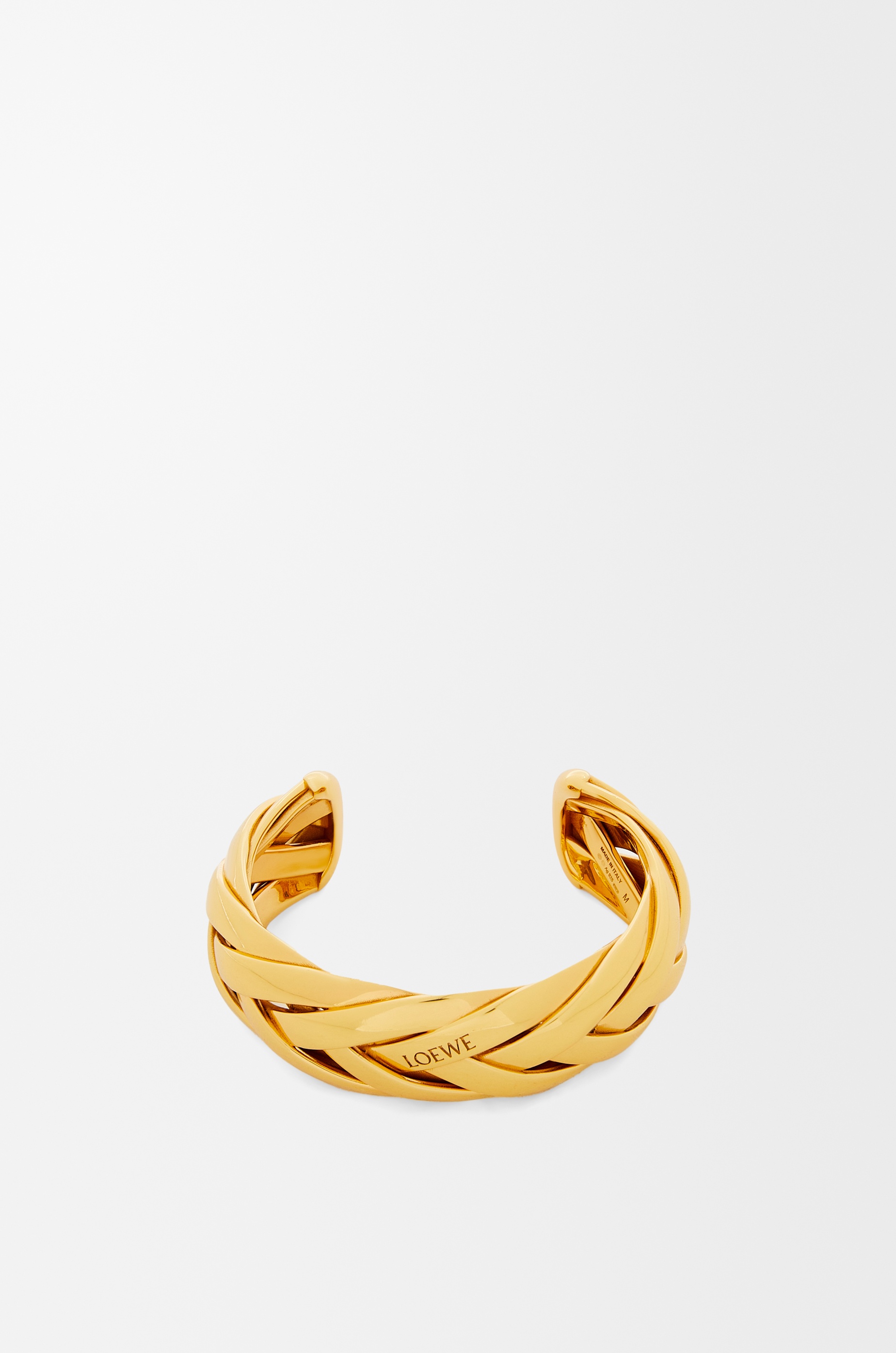 Large braided cuff in sterling silver - 4