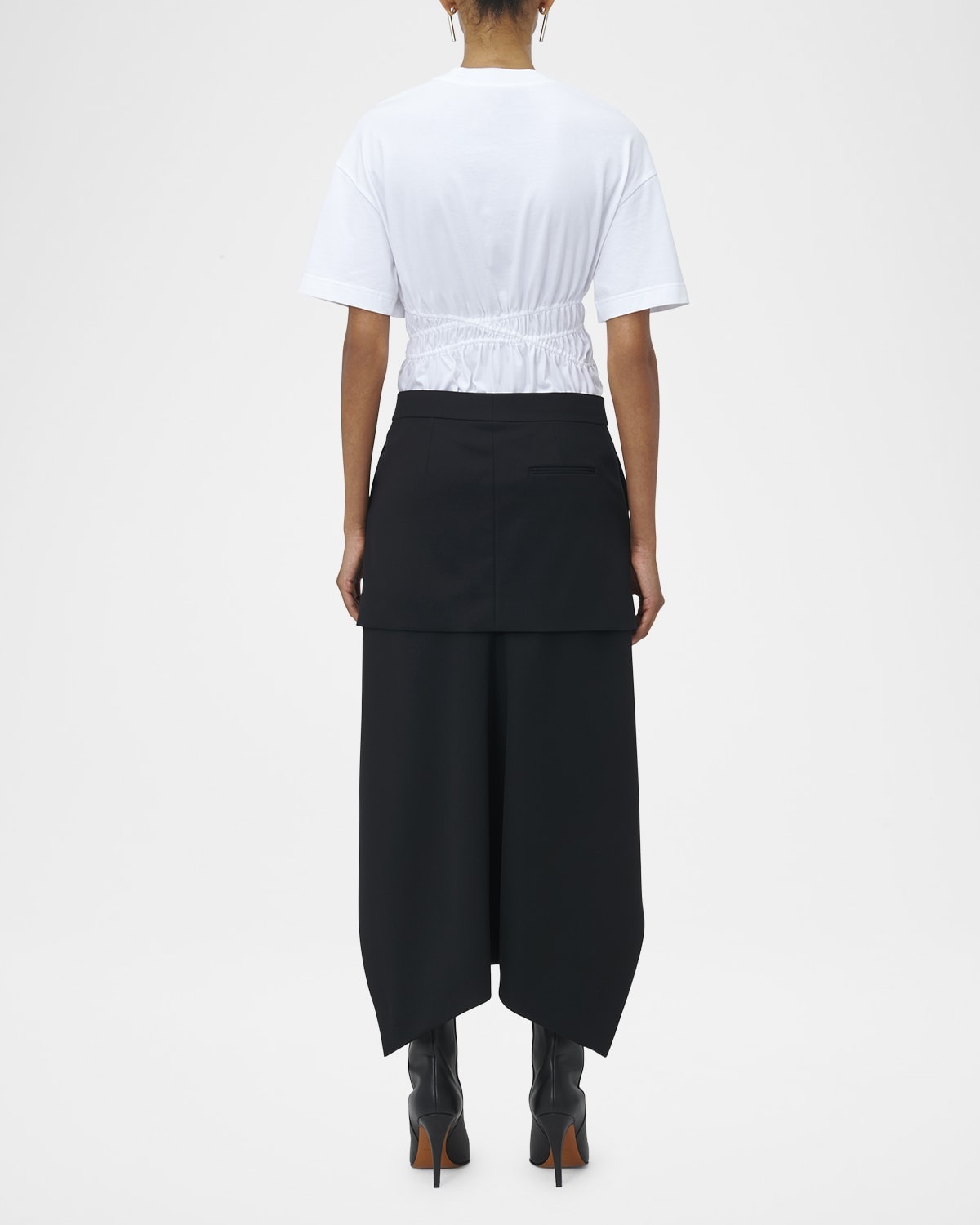 Alexander McQueen Layered High Low Wool Skirt | neimanmarcus