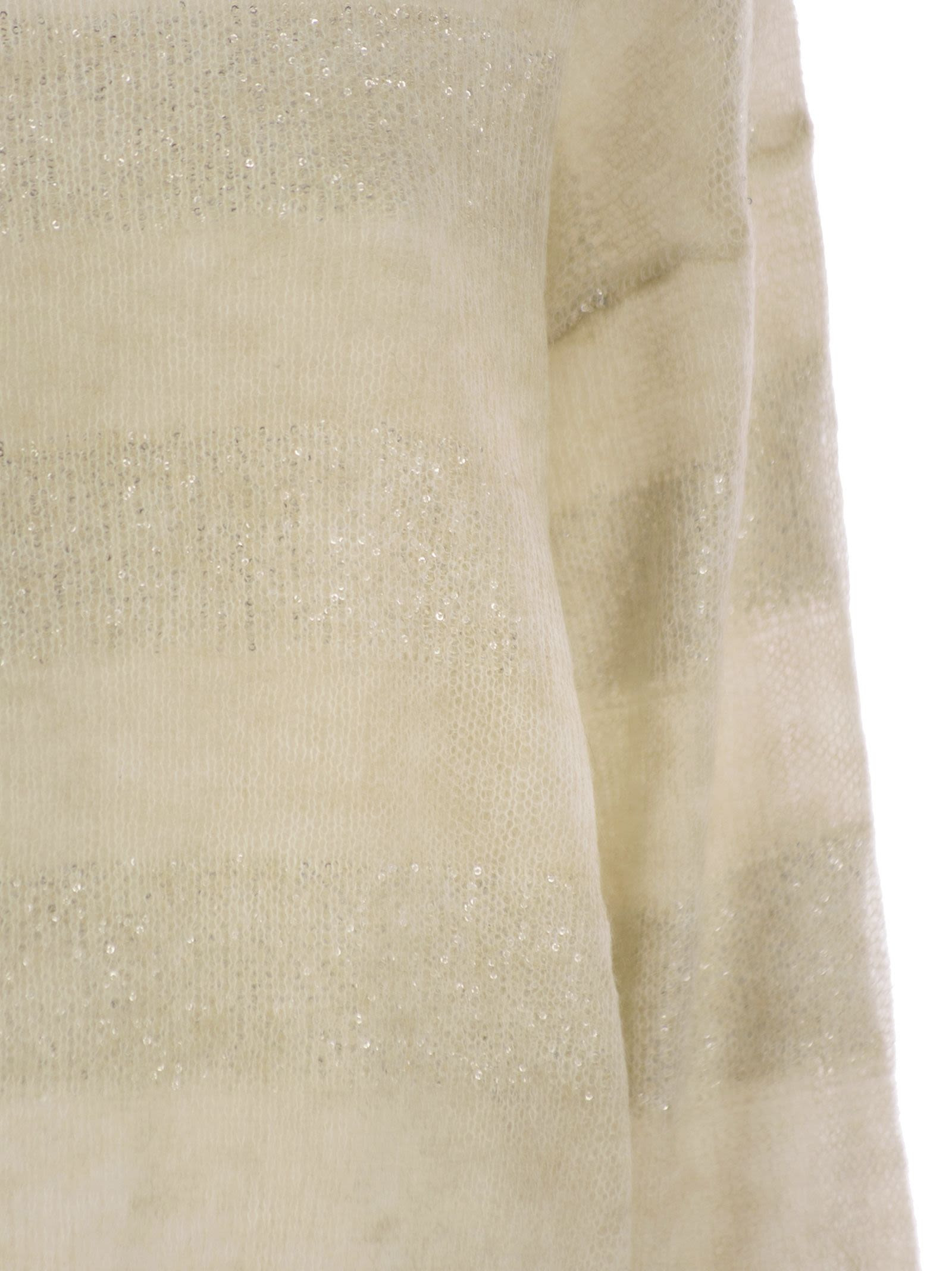 Brunello Cucinelli Women Striped Mohair And Wool Sweater - 4