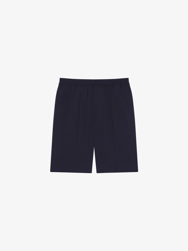 BERMUDA SHORTS IN WOOL POPLIN - 1
