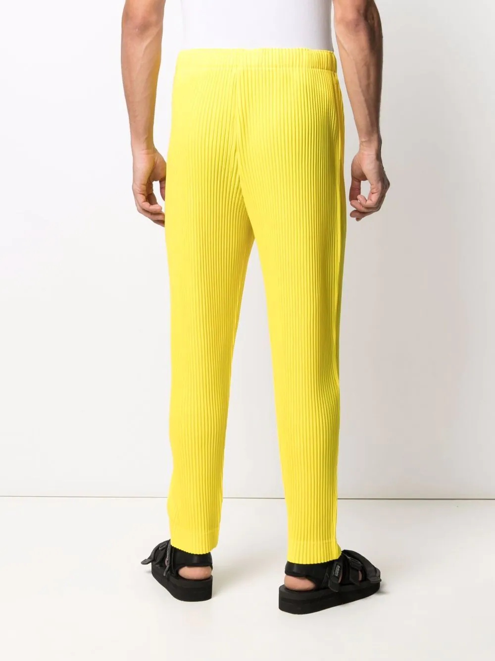 pleated straight-leg trousers - 4