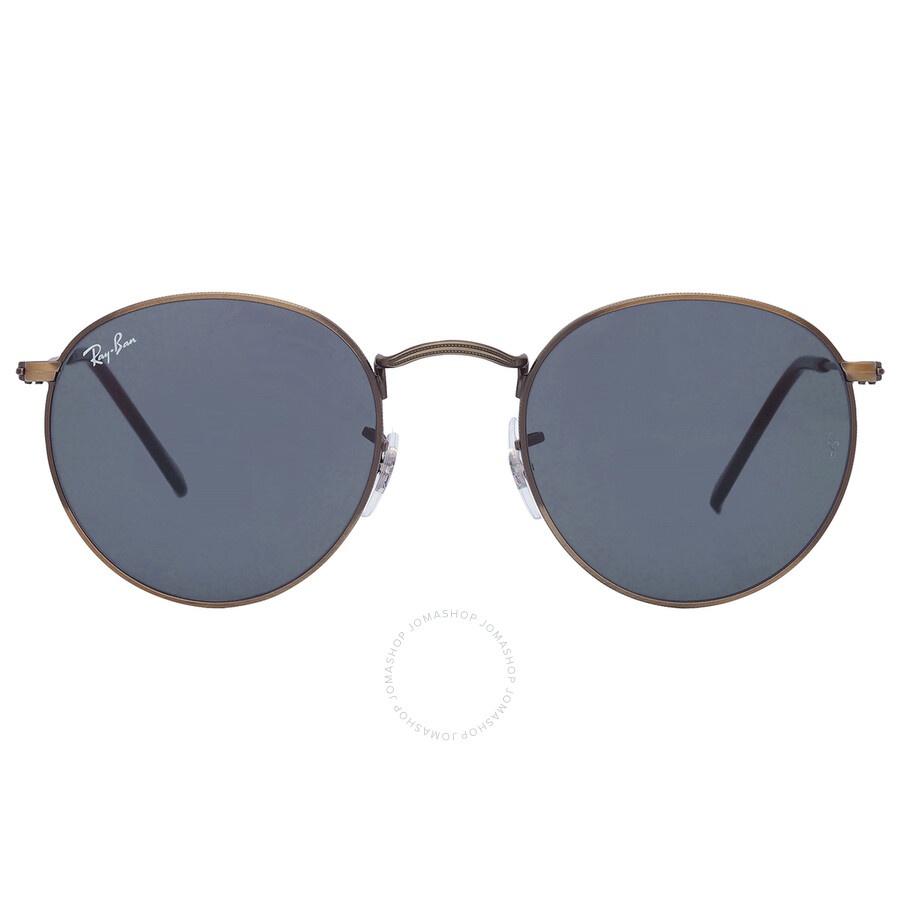 Ray Ban Round Metal Antiqued Blue Men's Sunglasses RB3447 9230R5 50 - 1