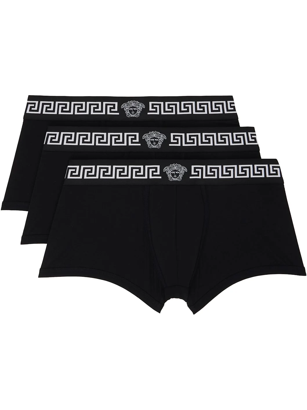 Three-Pack Black Cotton-Jersey Boxer Briefs - 1