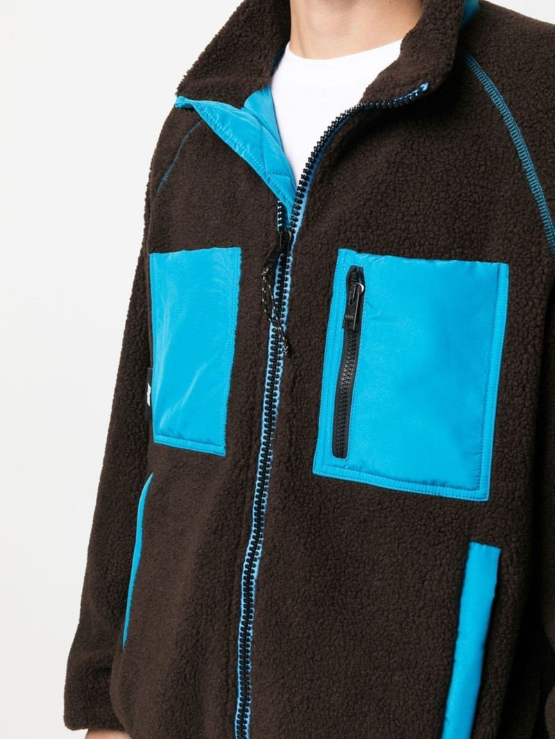 logo-patch fleece jacket 5