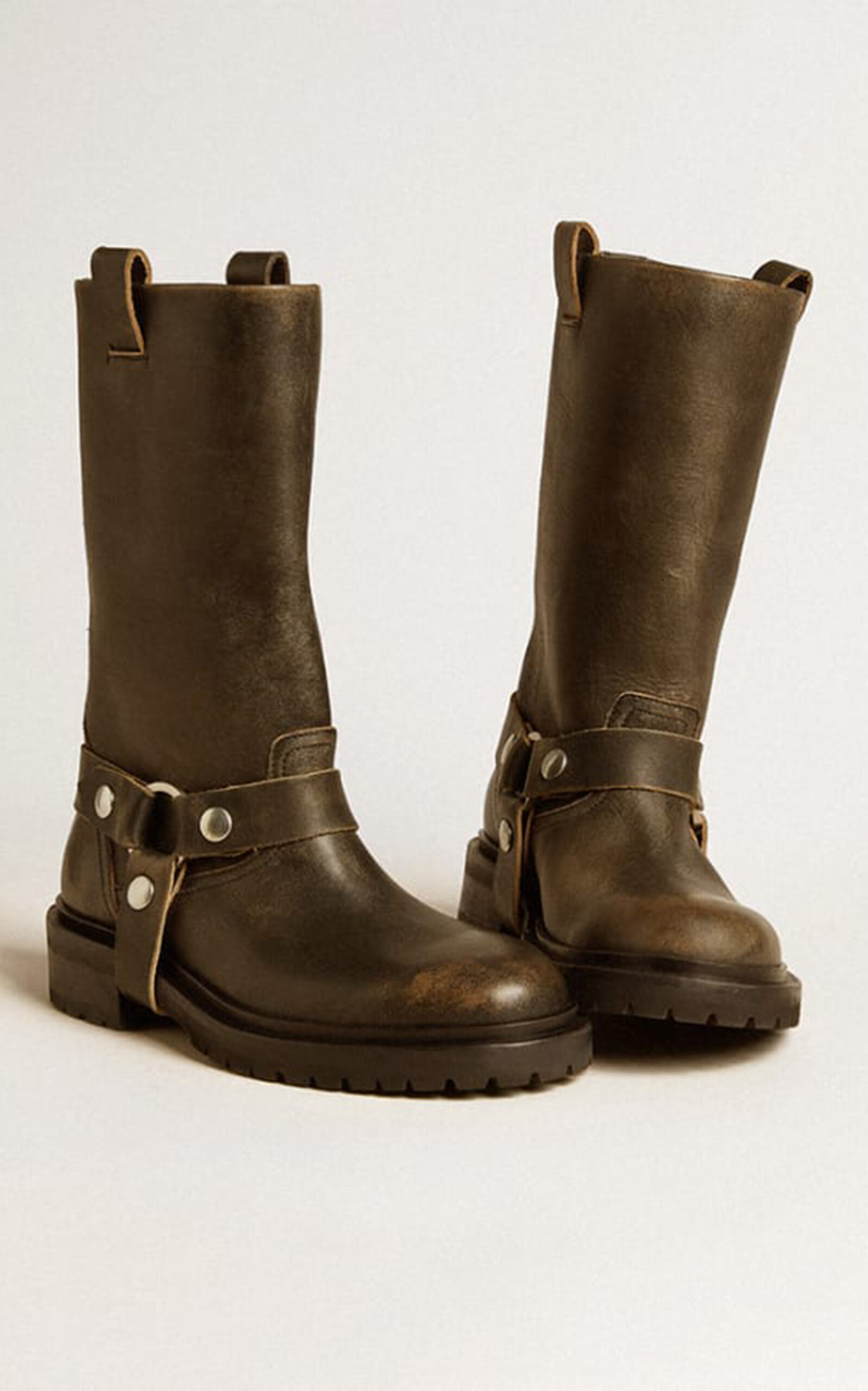 Kurt Distressed Leather Boots brown - 3