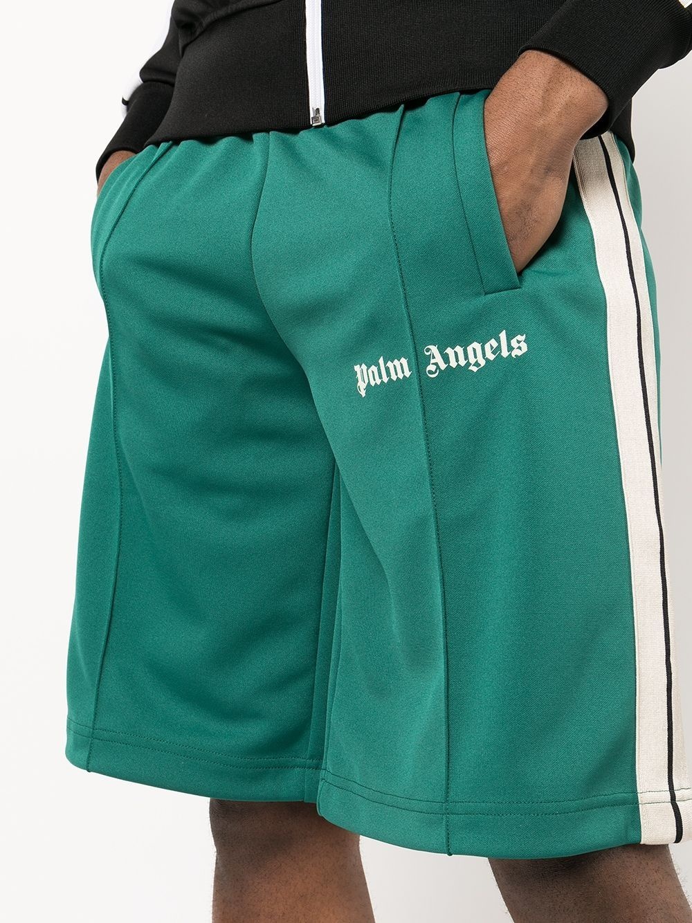 logo-embroidered track shorts - 5