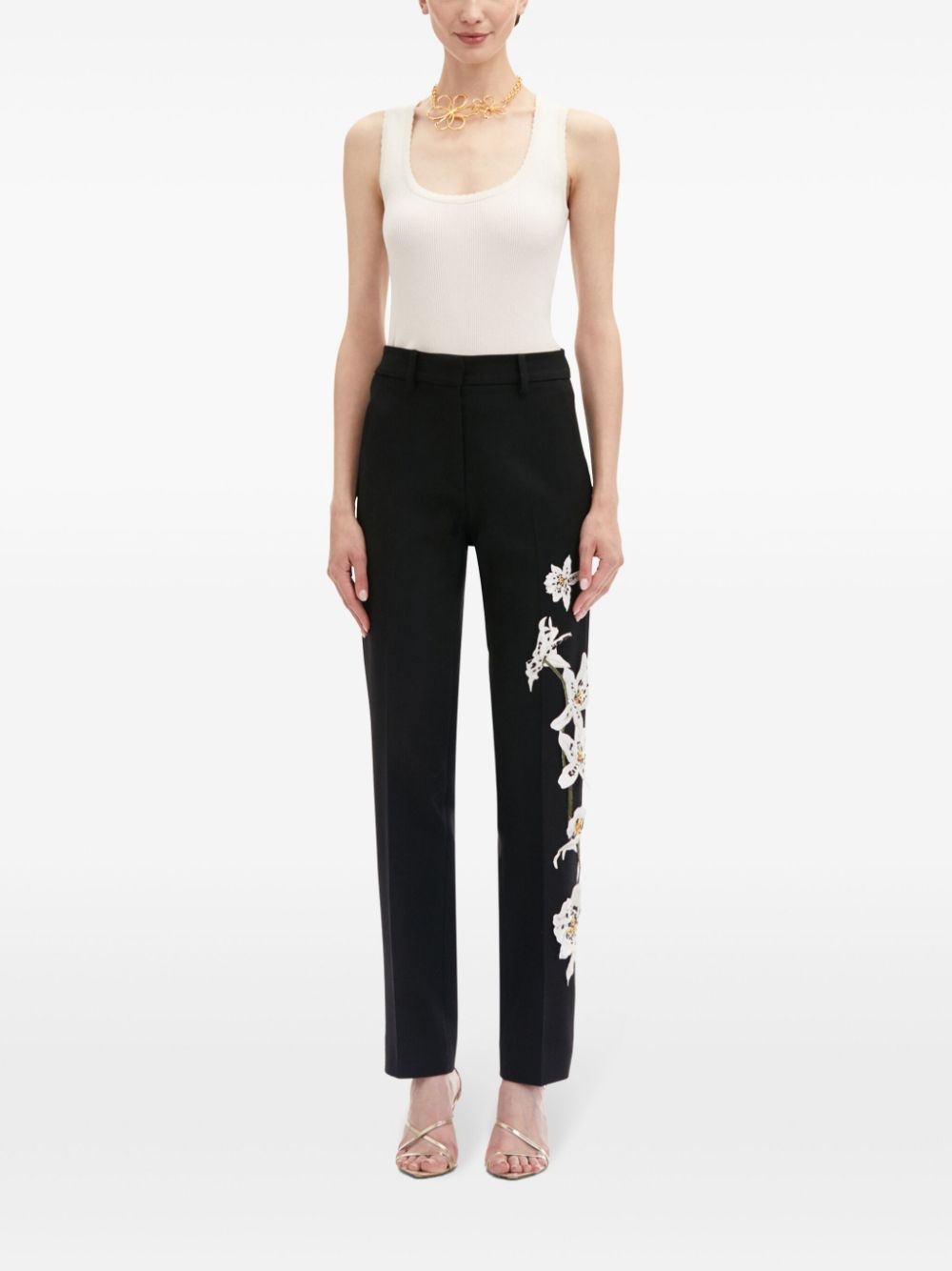 Watercolor Orchid trousers - 2