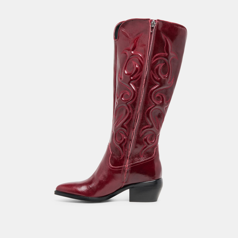 MIRLA WIDE CALF BOOTS OXBLOOD LEATHER 6