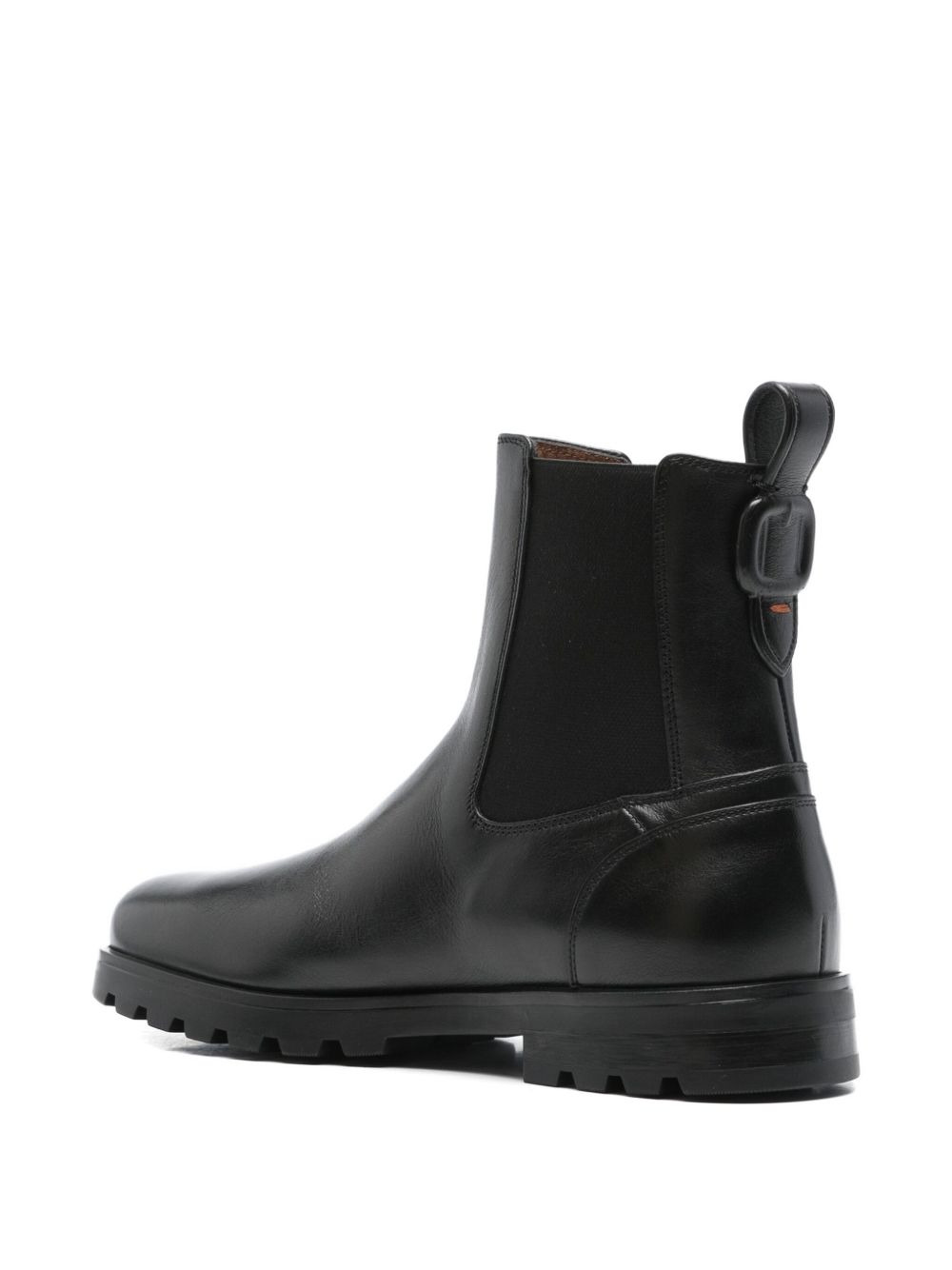 elastic-panel leather boots - 3