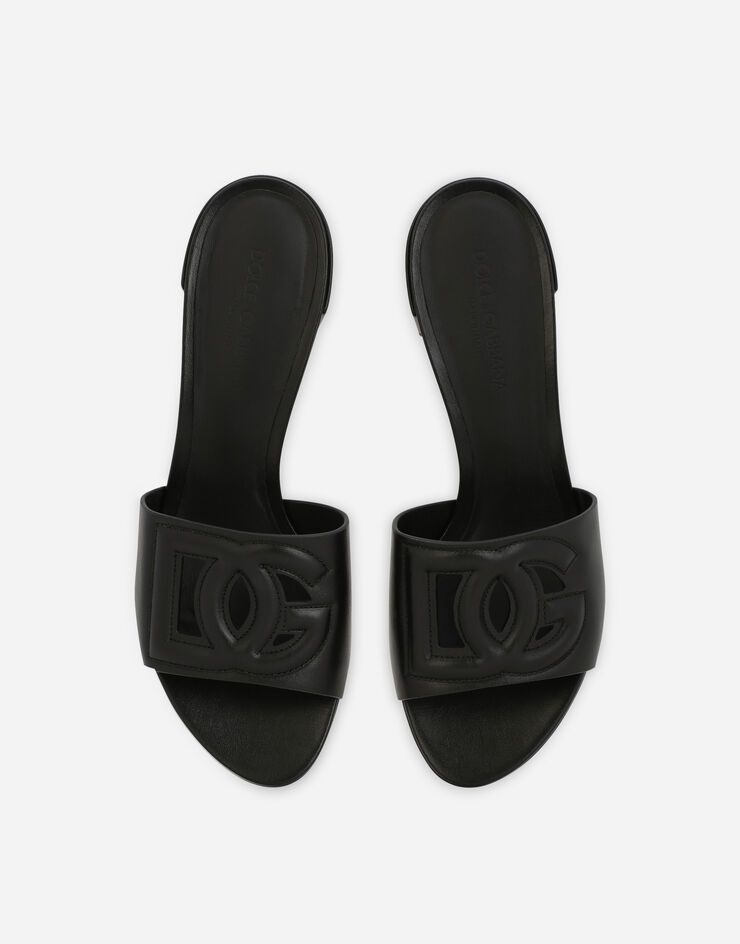 Dolce & Gabbana Calfskin mules with DG Millennials logo