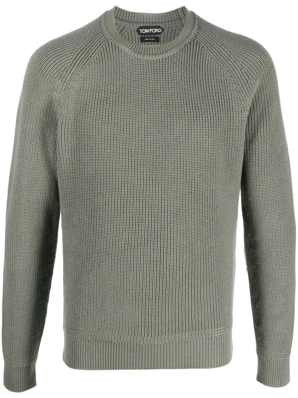 crew neck ribbed jumper - 1