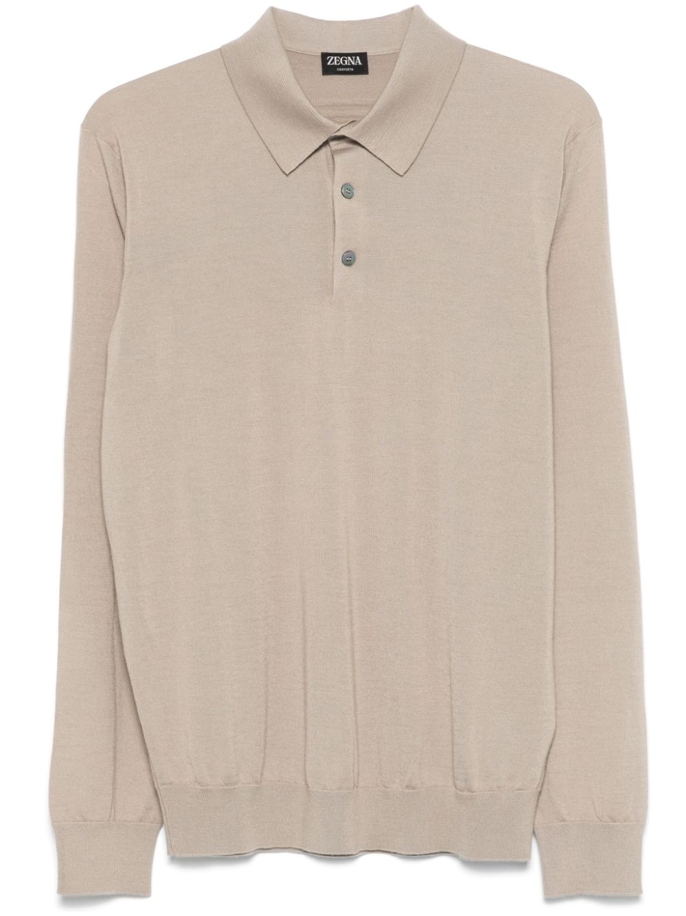 fine-knit polo shirt - 1