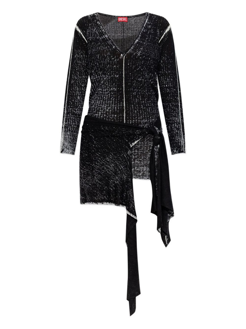 tie-detail asymmetric dress 1