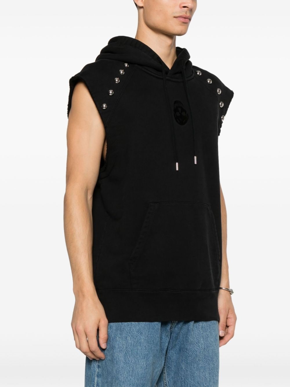 stud-embellished hoodie - 3