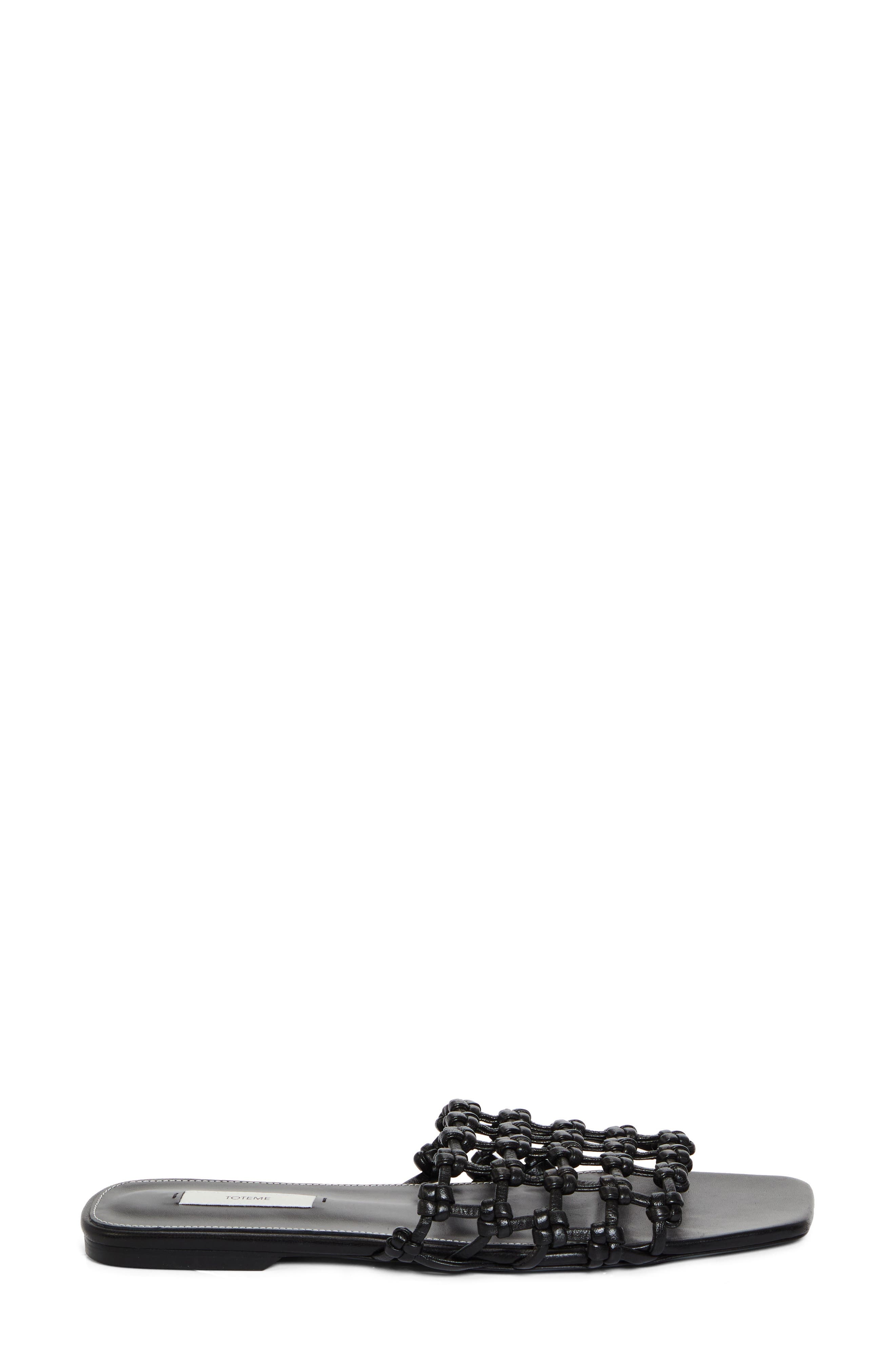 TOTEME Lattice Slide Sandal in Black at Nordstrom - 3