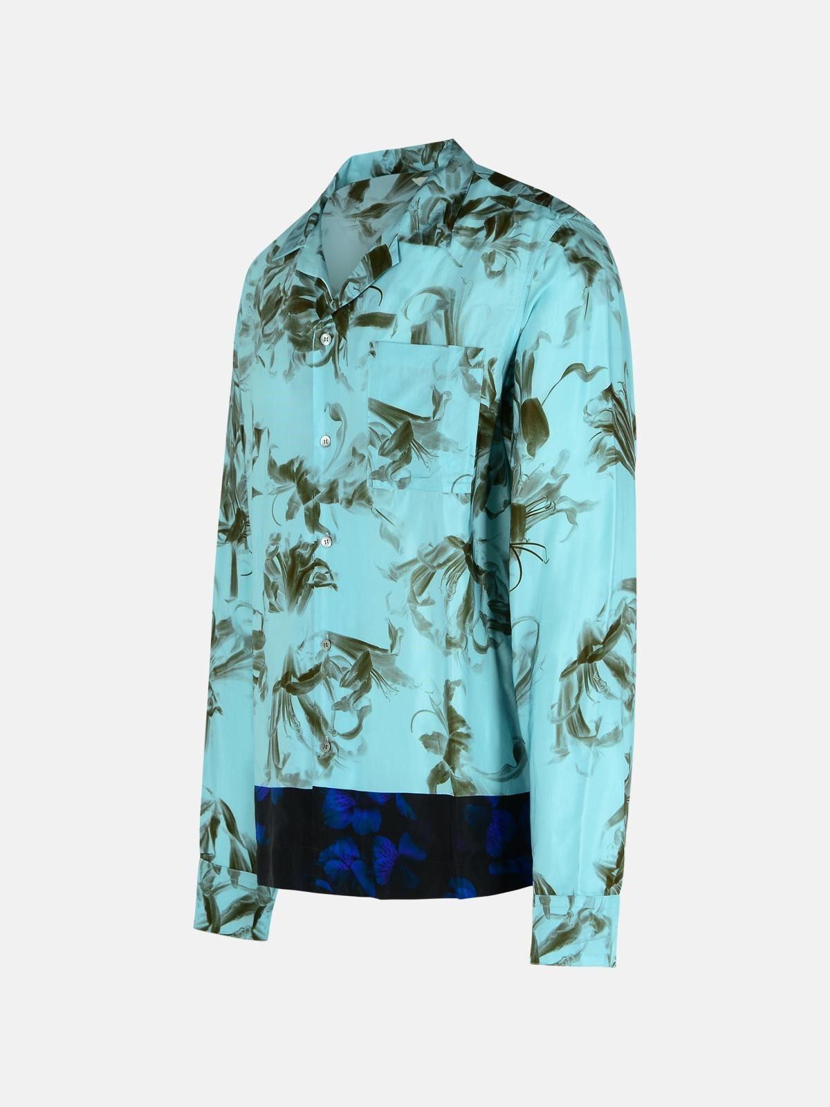 LIGHT BLUE VISCOSE SHIRT - 2