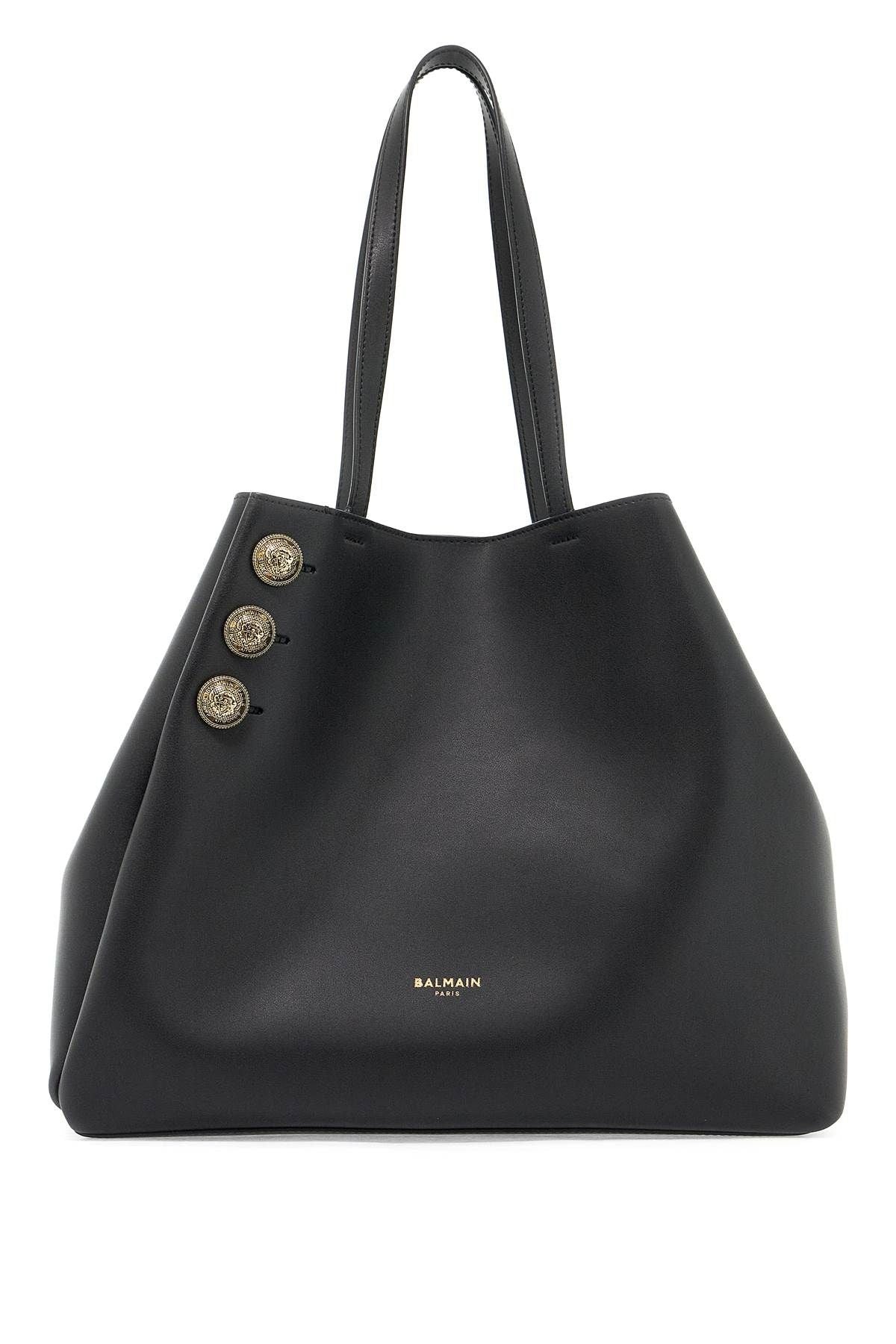 Balmain Smooth Leather Emblème Tote Bag - 1