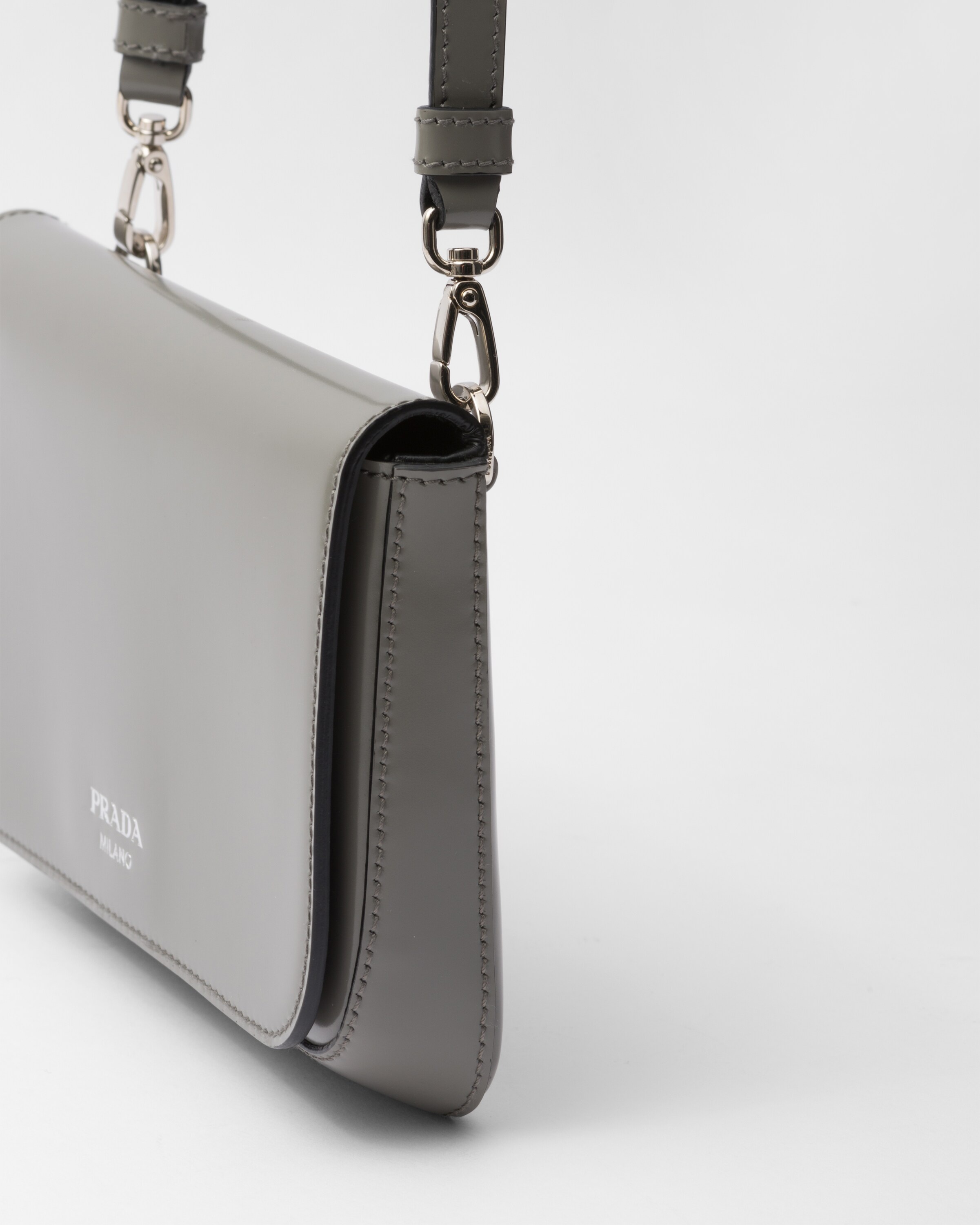 Brushed leather mini-bag with shoulder strap - 6