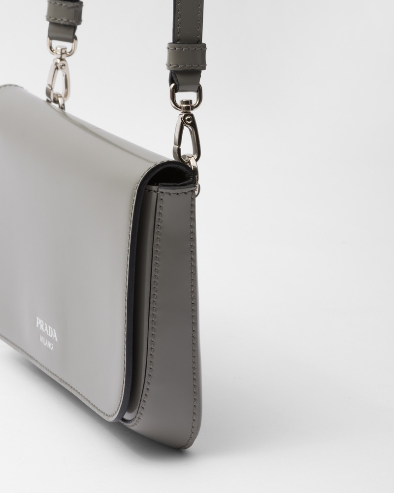 Brushed leather mini-bag with shoulder strap 6