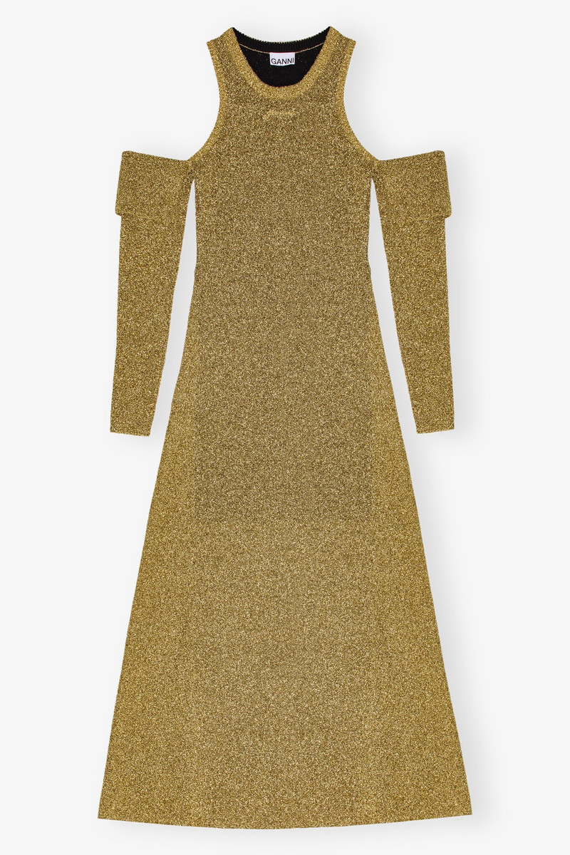 ganni gold dress Ganni Dresses Brown