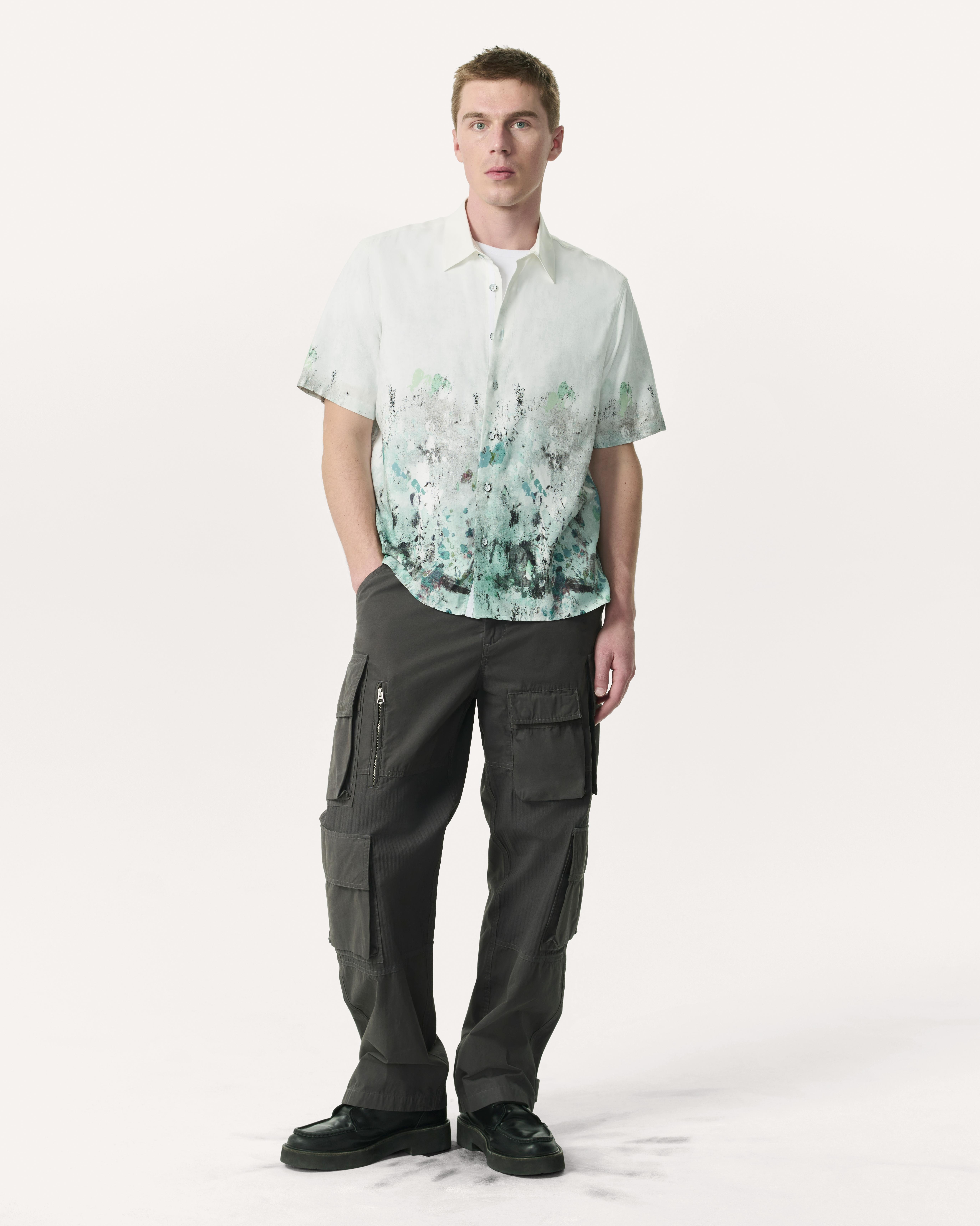 Relaxed Fit Dalton Paint Splatter Shirt - 4