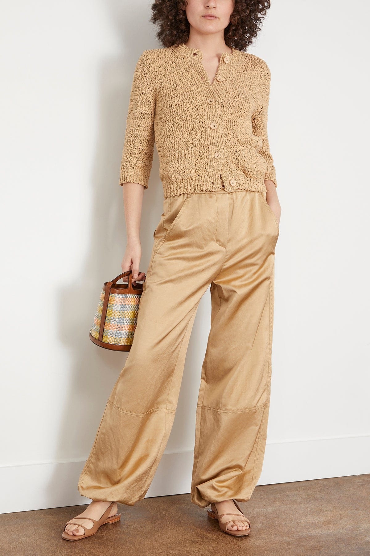 Slouchy Coolness Cargo Pant in Warm Beige - 2