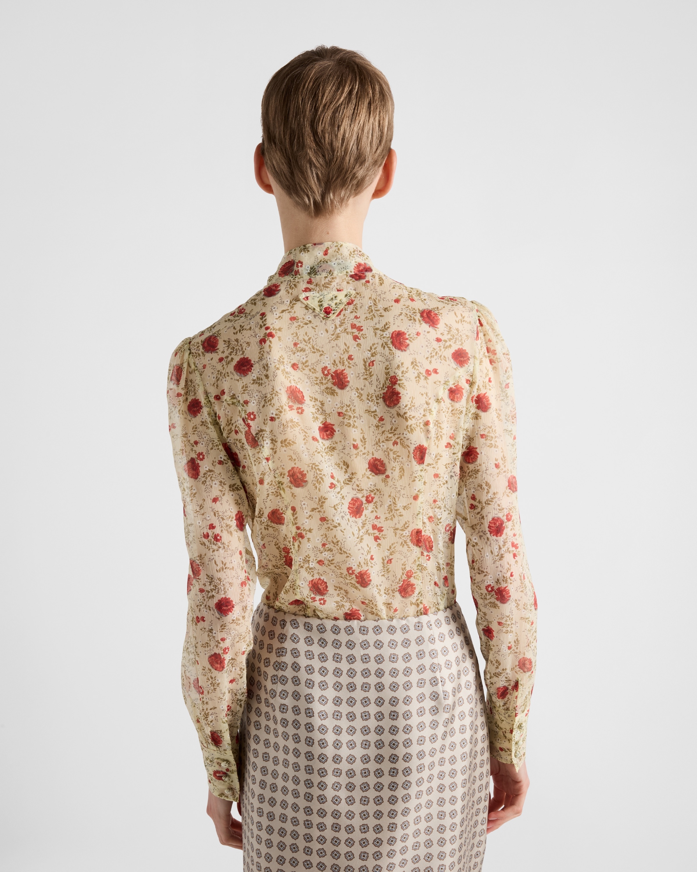 Printed chiffon shirt - 5