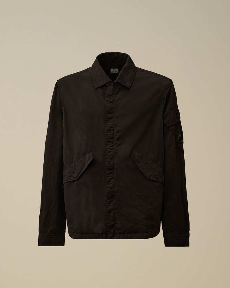 Diagonal Flatt Nylon Zipped Overshirt 1