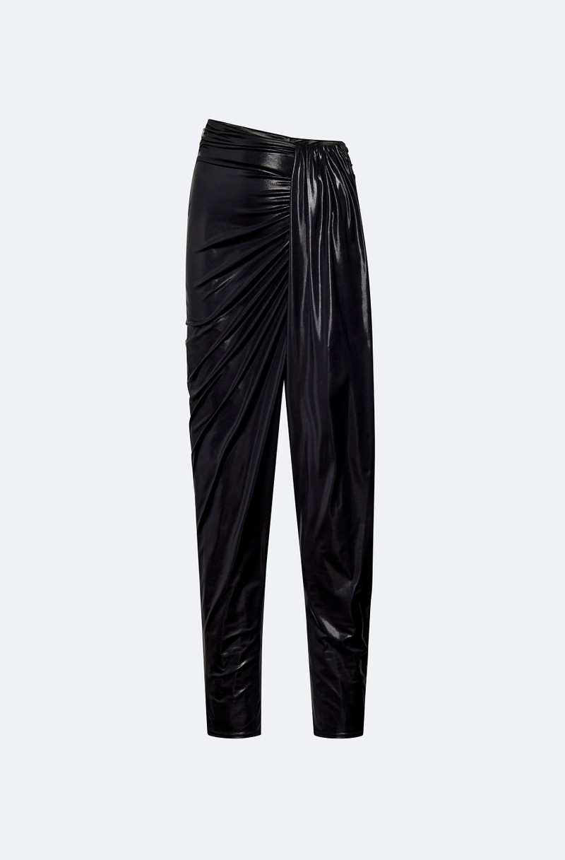 Coated Jersey Draped Pant - 1