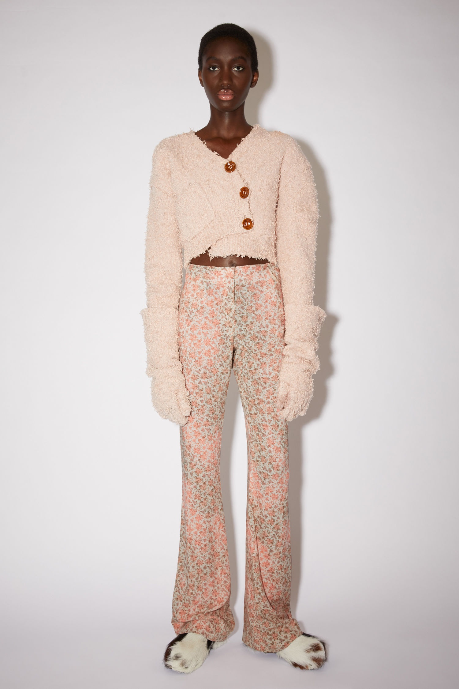 Casual trousers - Beige/Red - 2