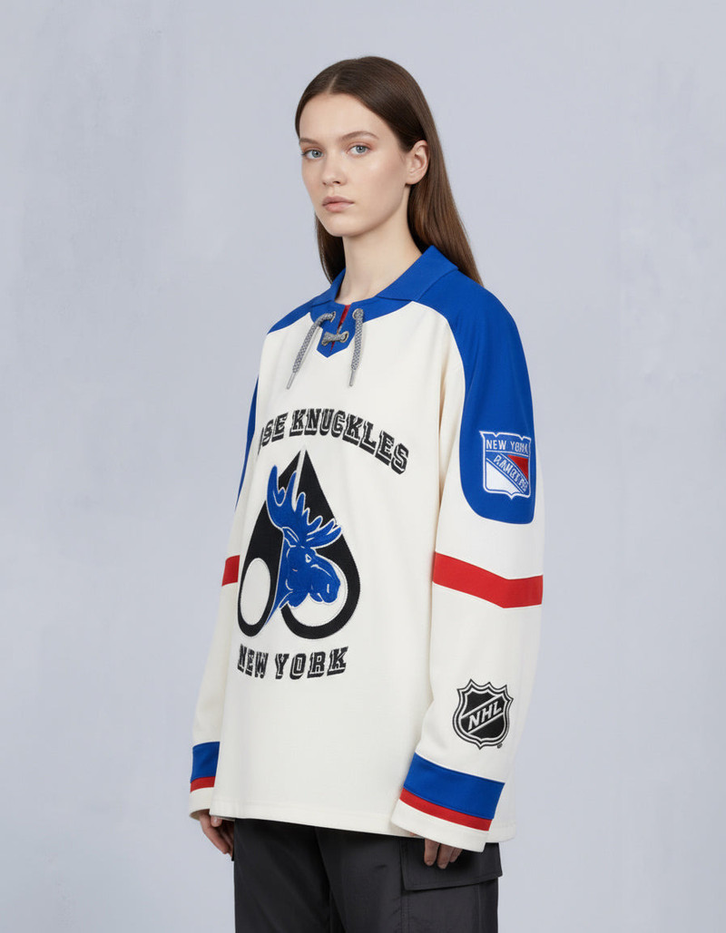 NHL X MOOSE KNUCKLES RANGERS POLO 3