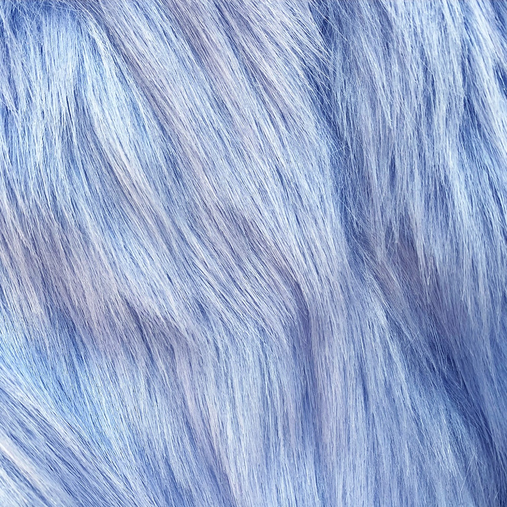 Pale Blue Faux Fur Coat - 6