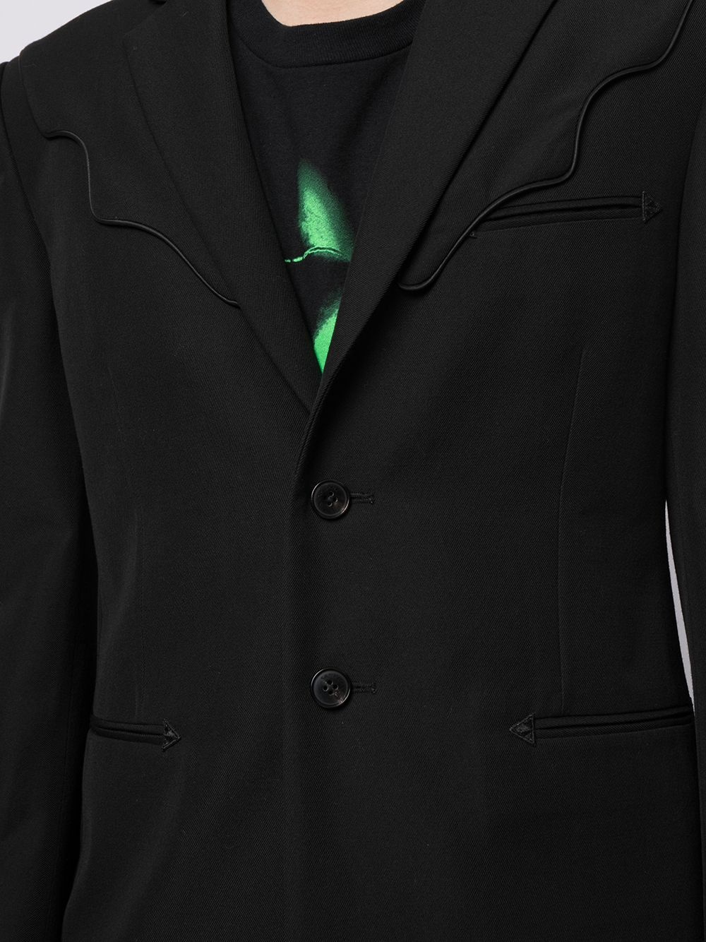 single-breasted wool blazer - 5