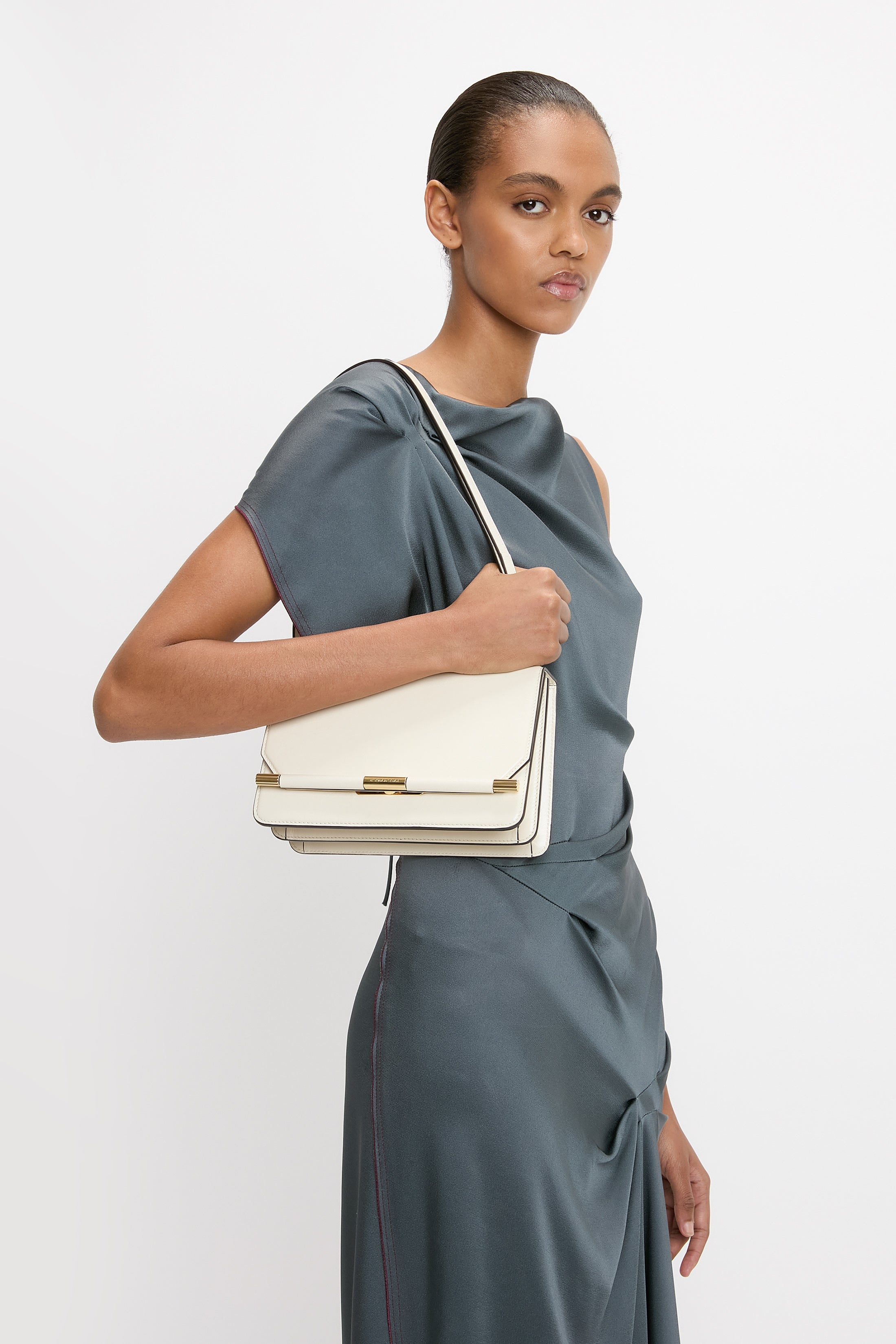202 Crossbody Bag In Ivory Distressed Leather - 2