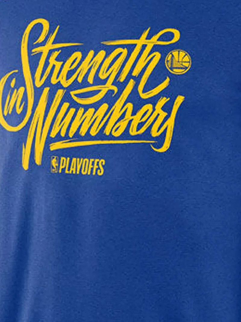 Nike NBA GSW "Blue-Playoffs Strength In Numbers" T-shirt outlook