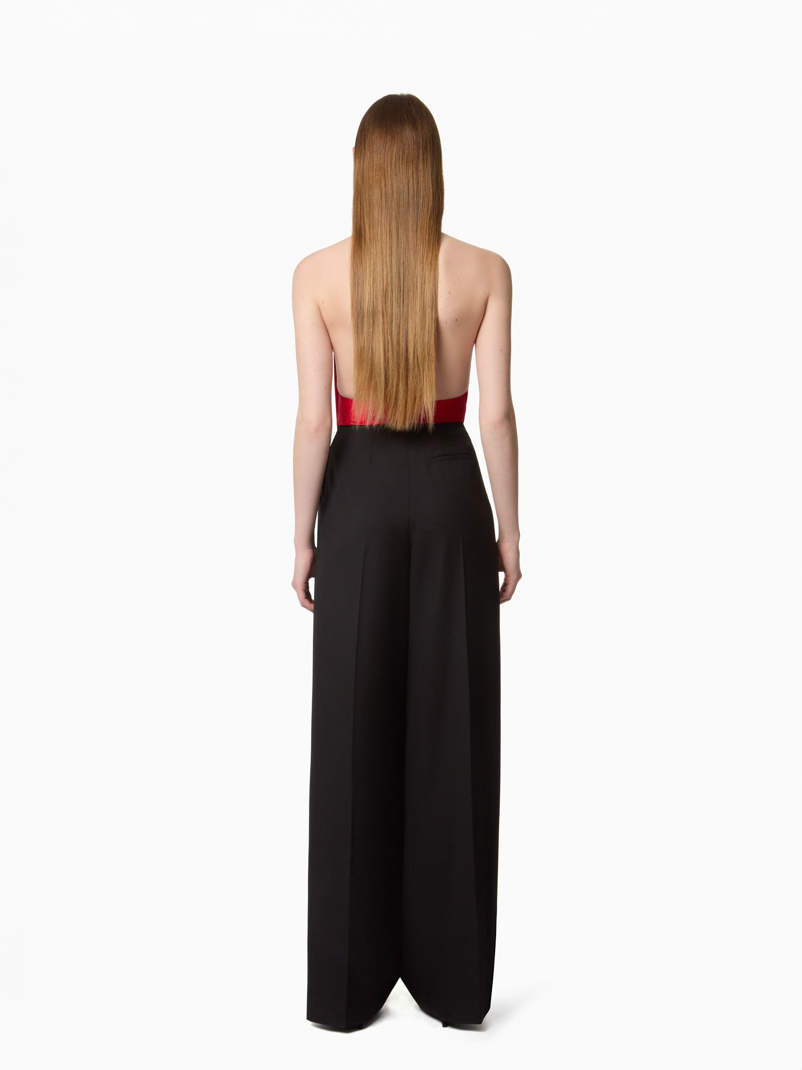 Red Halterneck Satin Top - 4