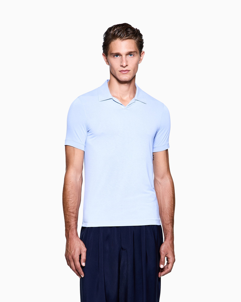 GIORGIO ARMANI ASV STRETCH VISCOSE JERSEY SHORT-SLEEVED POLO SHIRT outlook