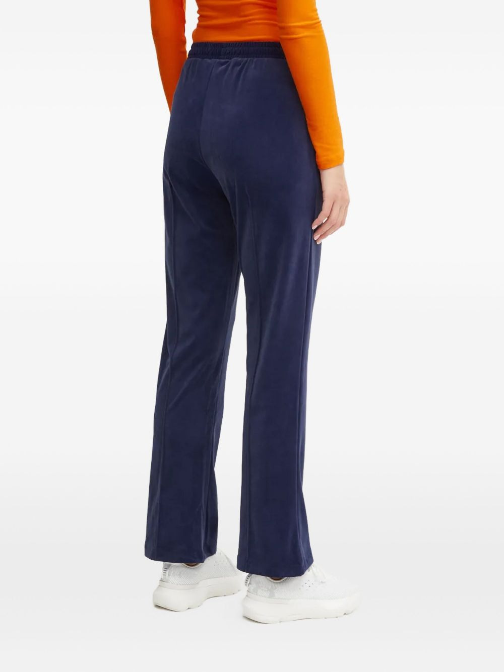 three-stripe velour trousers - 3