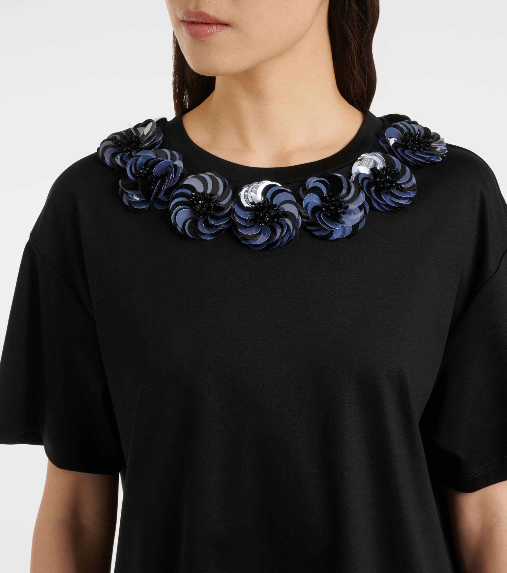 Gennaio embellished jersey top - 4