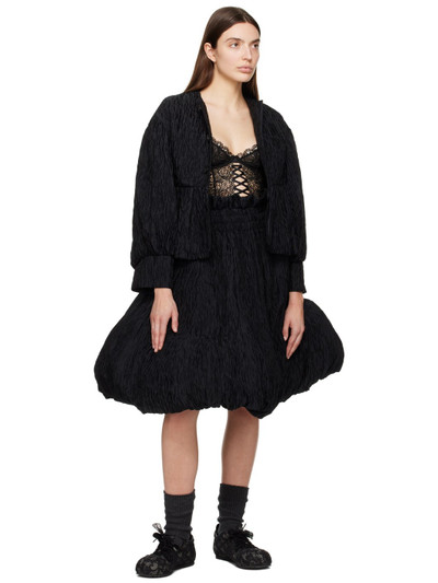 Noir Kei Ninomiya Black Bubble Hem Midi Skirt outlook