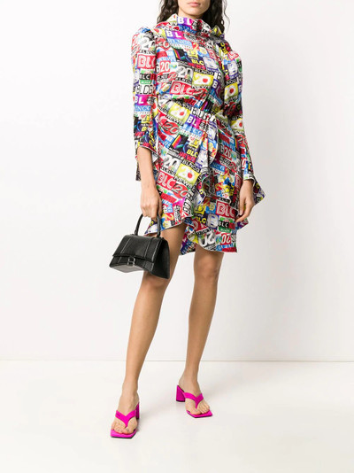 BALENCIAGA News-jacquard twisted mini-dress outlook