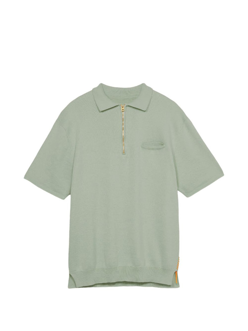 Laigth zip short-sleeve polo shirt 3