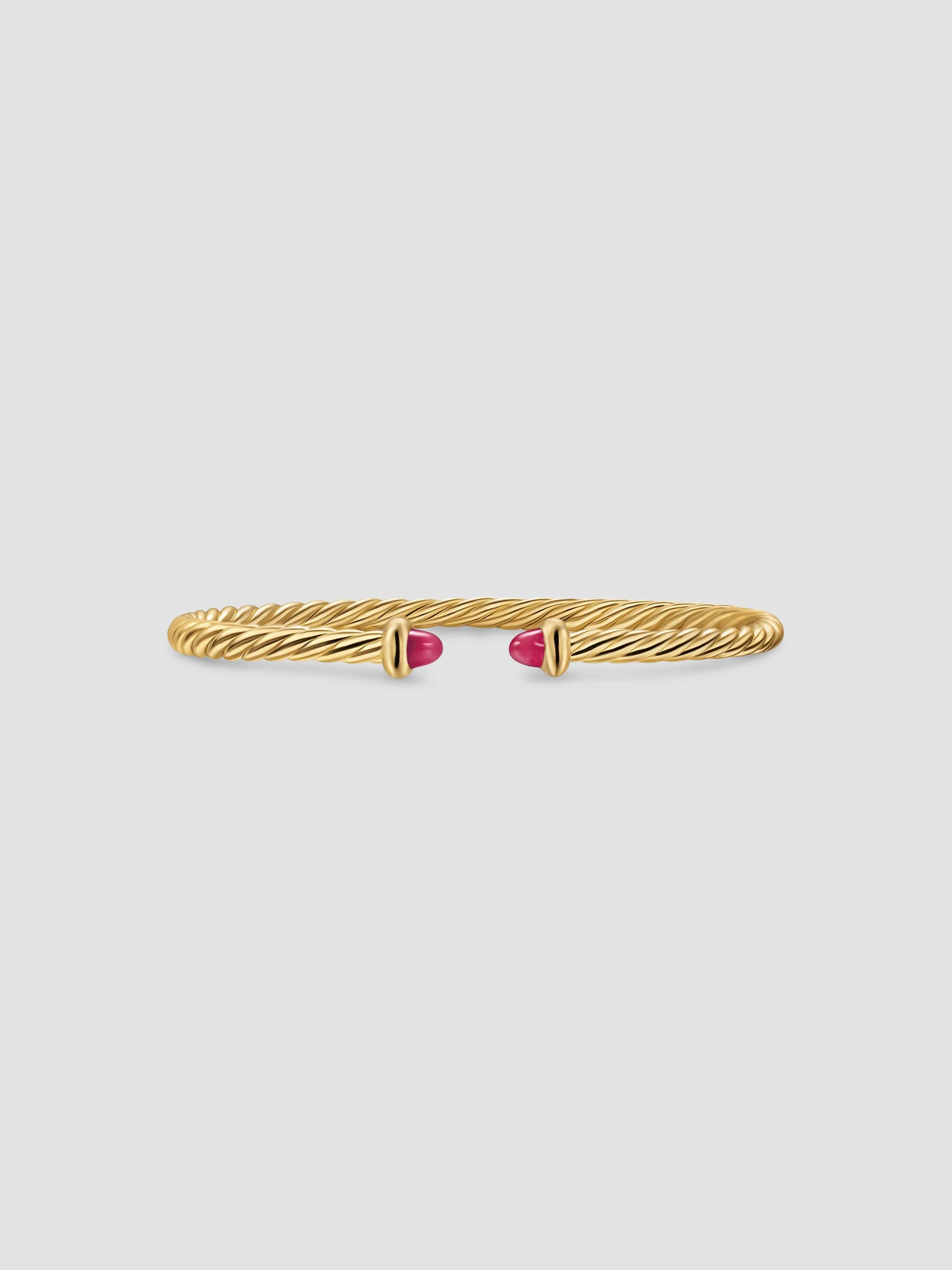 Women's Micro Cablespira Flex Teen Bracelet in 18K Yellow Gold - Ruby - 1