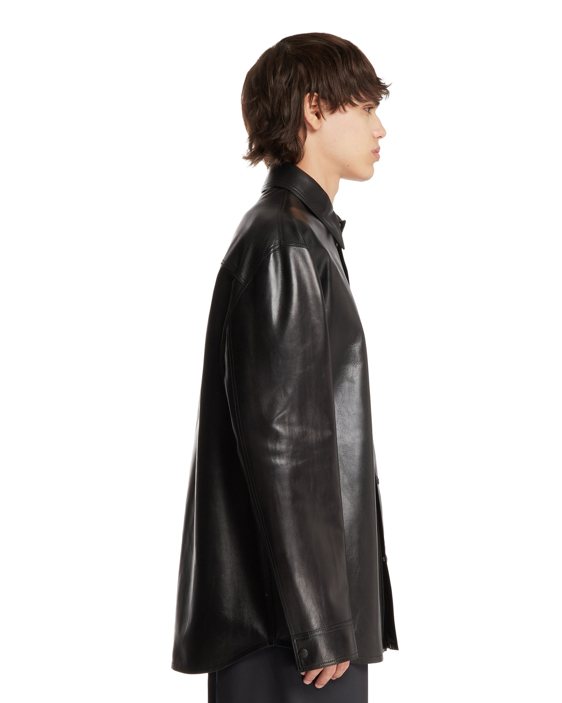 Black Leather Shirt - 5