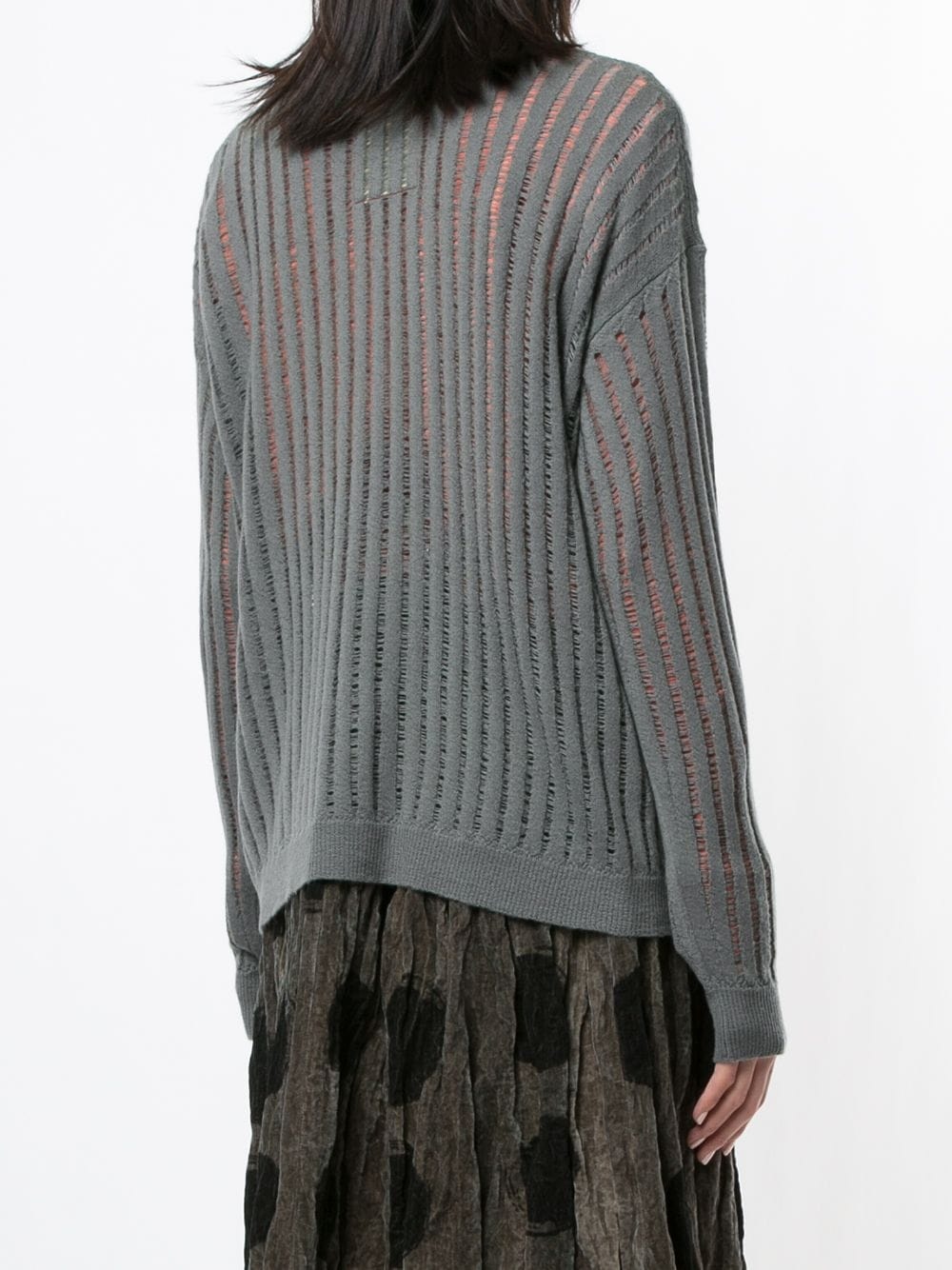 ladder stitch cashmere jumper - 4