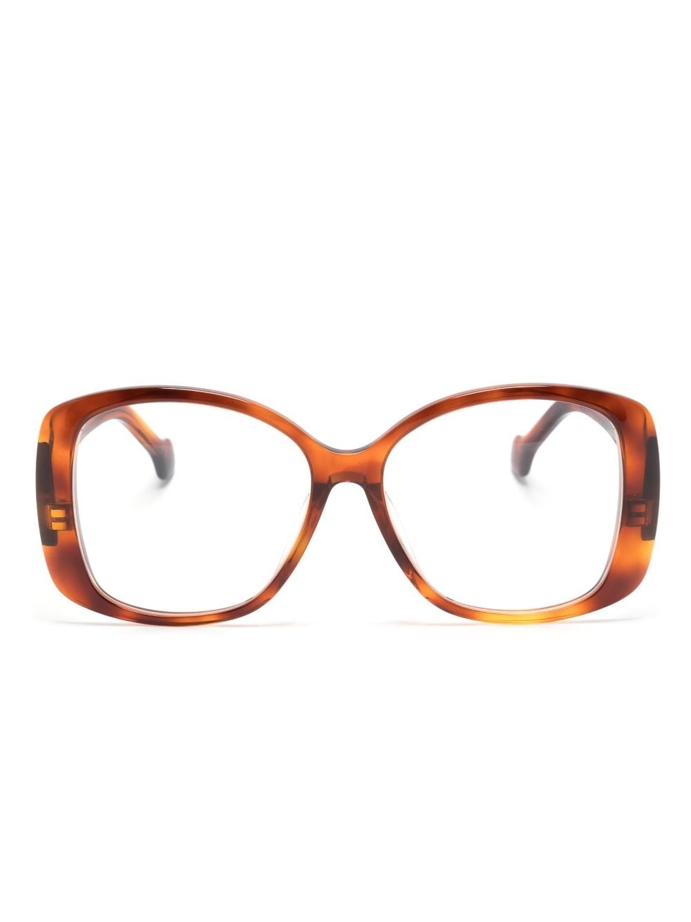 tortoiseshell square-frame glasses - 1