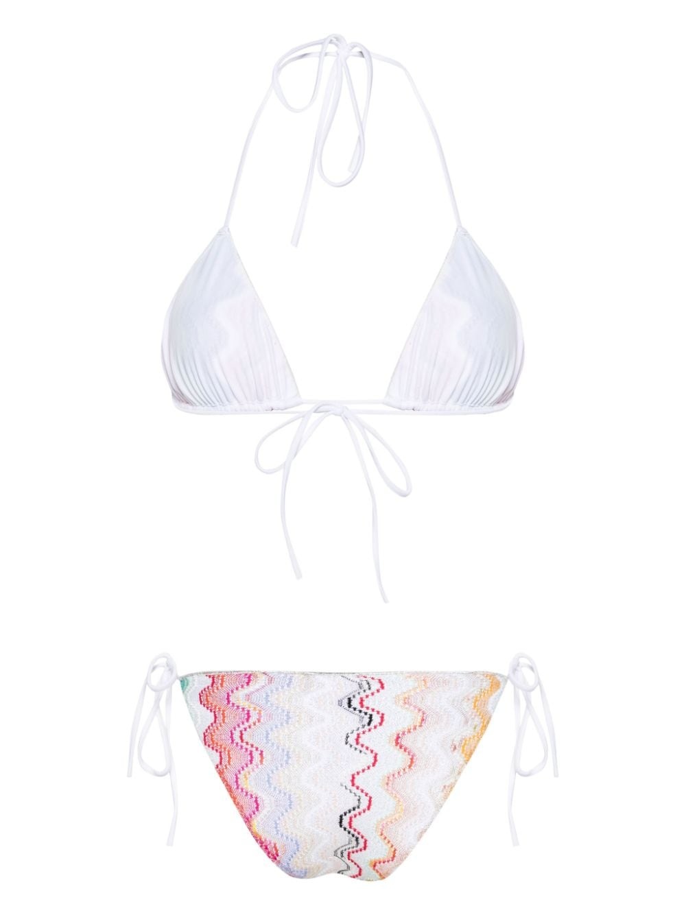 Wave knitted-overlay bikini - 2