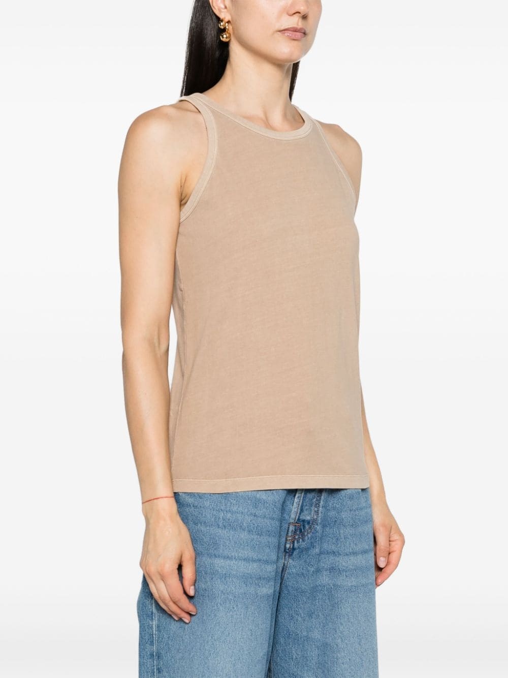 scoop-neck cotton tank top - 3